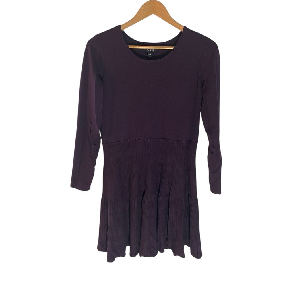 X9-  purple long sleeve sweater dress apt 9 Large L